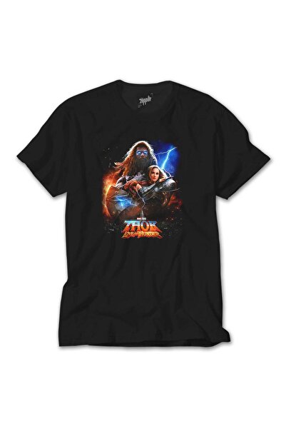 Generic Brand Thor Love And Thunder Lover Black Kids T-Shirt Age 9-10