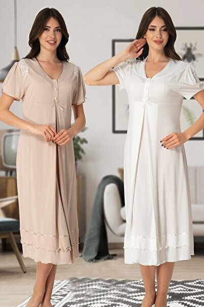 CT MODA Mâneci scurte de nurcă - Cămașă de noapte pentru gravidă și maternitate