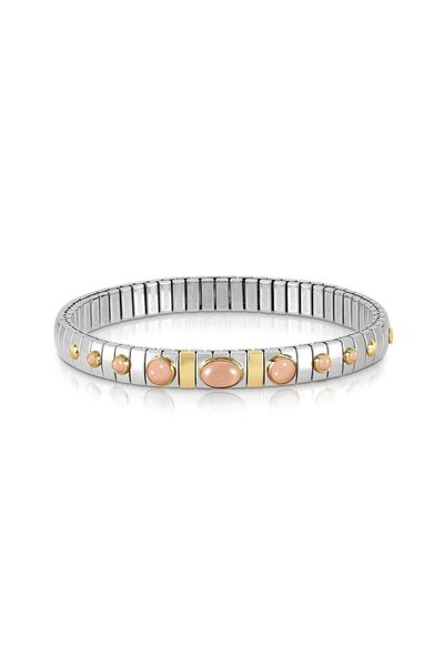 NOMİNATİON Xte Steel Bracelet, 18k Gold, Stones And Pvd (006_pınk Coral)