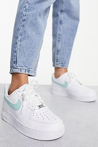 Nike Air Force 1 07 AF1 - Pantofi sport unisex din piele naturală alb verde