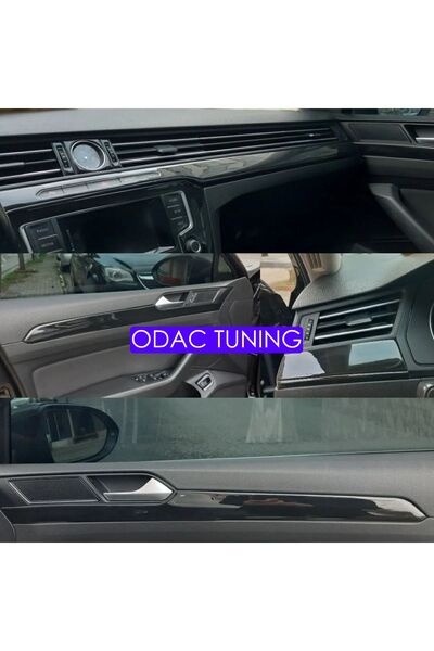 ODAC TUNING VW PASSAT B8 SİYAH MAUN KAPLAMA FULL SET - Torpido Kaplama, Konso...