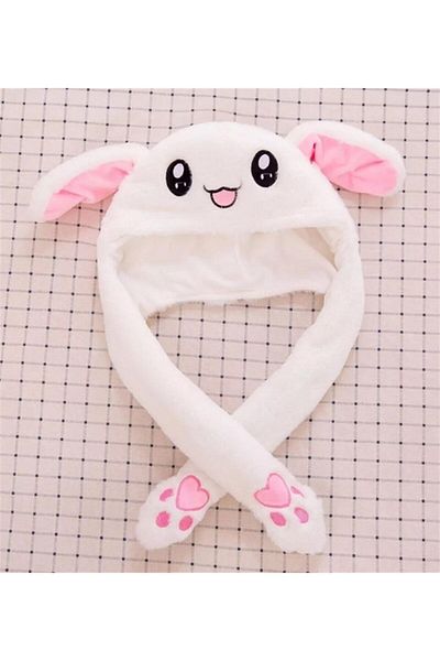 Happy Rabbit Plush Rabbit Hat with Moving Ears