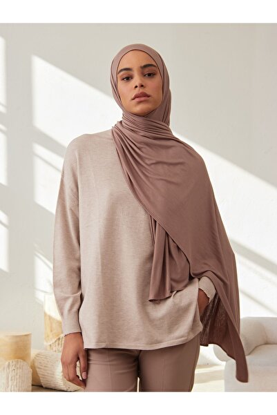 Femple Modest Σάλι Τζέρσεϊ Premium Μόκα - Χιτζάμπ 180x70 εκ