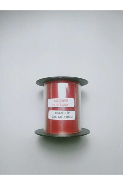 Eskişehir hobi sanat 1000 Metre Kırmızı Hayalet Ip Dikiş Misina ipliği ipi