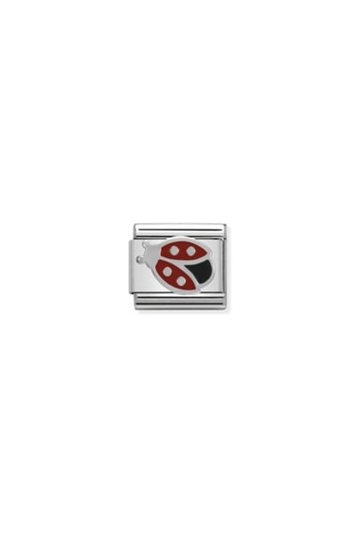 NOMİNATİON Composable Classic Symbols In Stainless Steel , Enamel And Silver 925 (15_ladybird)
