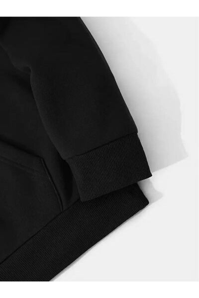 MOONBULL Pánská oversize mikina s kapucí London England Printed - klokaní kapsa