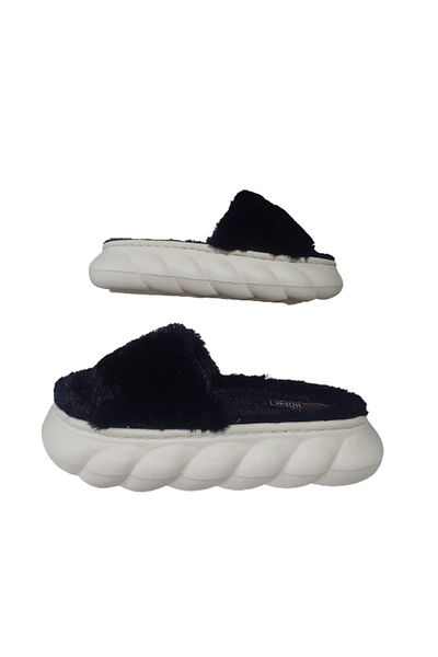 Akınal Bella Black Plush Women's Daily Slippers - Ultra Light Akb105-979