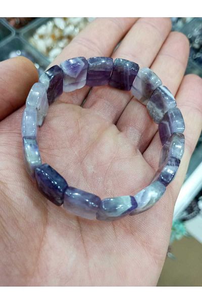 Mystic Energy Certified Amethyst Natural Stone Bracelet |   Prehnite-Peridot-Opal-Oltu-Necef | Gift Natural Stone