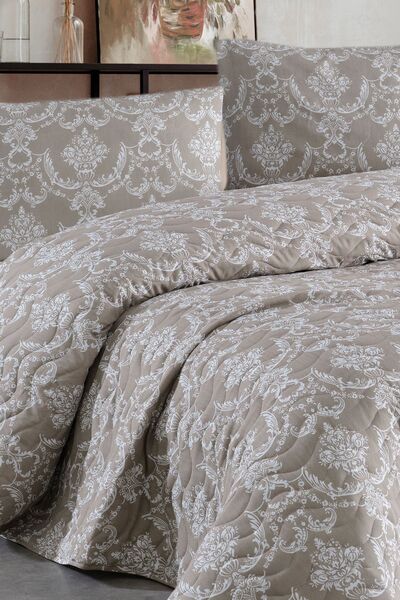 Enlora Home Çok Amaçlı Örtü Çift Kişilik Pure Kahve