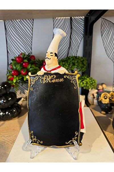 Atak Hediyelik Dekoratif aşçı menü tahtası biblo polyester