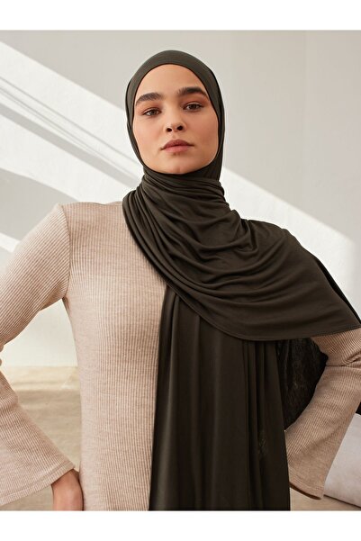 Femple Modest Premium Χακί Τζέρσεϊ Σάλι - 180x70 εκ. Hijab