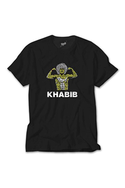 Butik Μαύρο μπλουζάκι με γραφικό σχέδιο Khabib