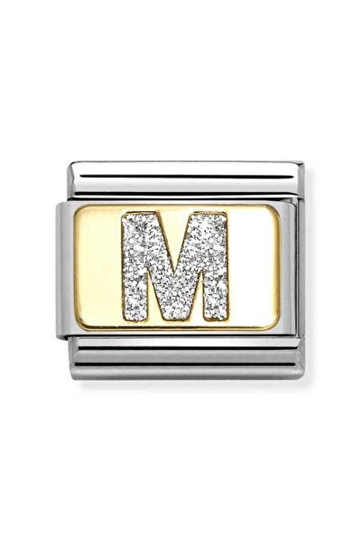 NOMİNATİON Composable Classic Dekoratif Link - Harfler Pırıltılı - M - (13 M) 18K Altın