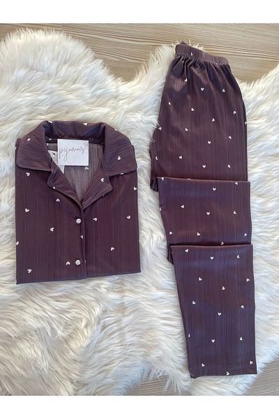 Pijamacs Set de pijamale cu mânecă scurtă cu model Pegasus violet închis