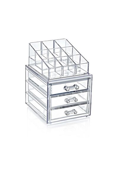 ADASHOP Classic 3 Drawers Organizer Set Jewelry Makeup Organizer