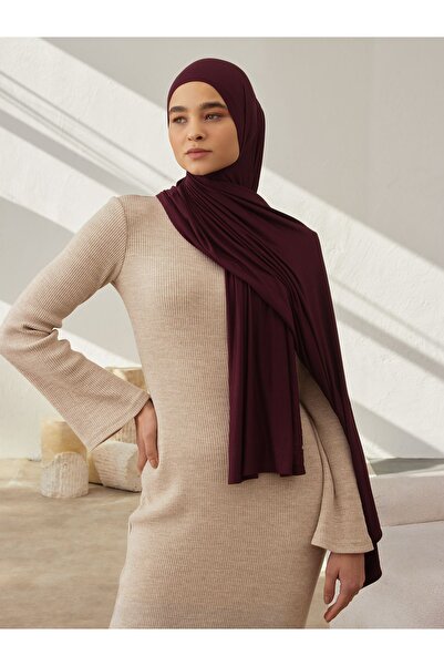 Femple Modest Claret Red Premium Jersey Shawl - Hijab 180x70 cm