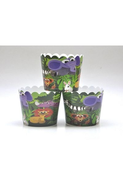 AKTEZ-EL Muffin Cupcake Cake Mold Safari Themed 25 Pieces