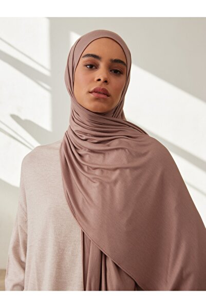 Femple Modest Premium Μικρό Jersey Σάλ - Χρώμα Mocha, 150x50 εκ., Hijab