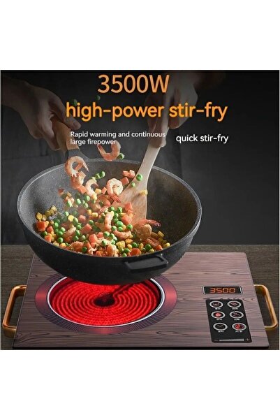 new power plus Silver Crest 3500 Watt Isı Ayarlı Lazer Dokunmatik Elektrikli Indiksiyonlu Ocak Bakır Sargı