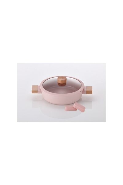 NEOFLAM Blossom 5 Piece Ceramic Coated Cast Iron Cookware Set with Glass Lid