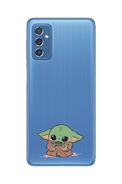 moonset Samsung Galaxy M52 Uyumlu Baby Yoda Tasarımlı Baskılı Şeffaf Telefon ...