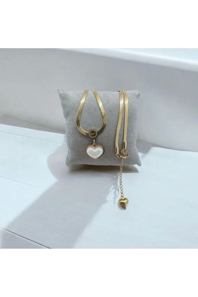 Sude Steel Italian Chain Heart Necklace