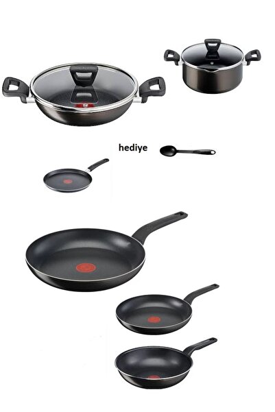 TEFAL Titanyum 2X XL Force Difüzyon Tabanlı Tava VE Tencere seti