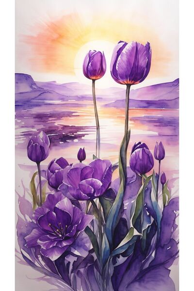 Genel Markalar Renkli Baskılı Sayılarla Boyama Hobi Seti (Çerçeveli) 40x50 cm...