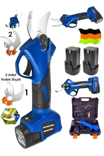 Germany Steel 982RP ARMUT ÇİFT AKÜLÜ ÇELİK ŞANZUMAN ŞARJLI DAL AĞAÇ KESME BAĞ...