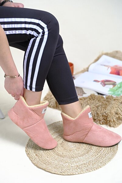 PNR TERLİK Unisex Powder Wool Home Shoes Home Boots Home Shoes