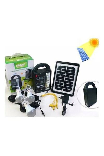 DAT Solar Güneş Enerjili Aydınlatma Sistemi Kamp Lambası 3 Adet Lambalı