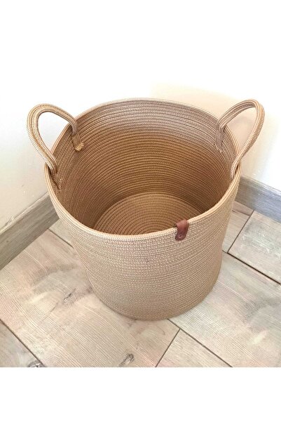 BEVEZ HOME Çok Amaçlı Hasır Sepet, Banyo Sepeti, Dekor Sepet, Havlu Sepeti 30x30