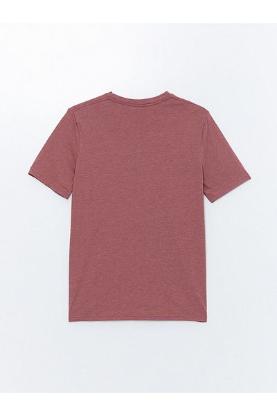 LC Waikiki Ανδρικό χτενισμένο βαμβακερό μπλουζάκι - Crew Neck, κοντομάνικο