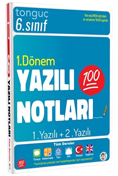 Tonguç Yayınları Tonguç 6. Sınıf 1. Dönem Yazılı Notları 1. Yazılı + 2. Yazılı
