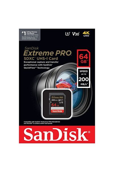 SanDisk Extreme Pro 64gb Sd Kart Okuma Hızı: 200 Mb/s