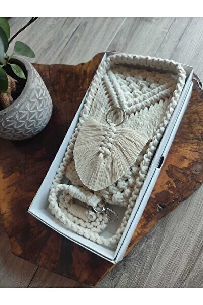 gunesshop Güneş Shop - Makrome Cep Telefon Çantası / Yan Çanta / Omuz Çantası