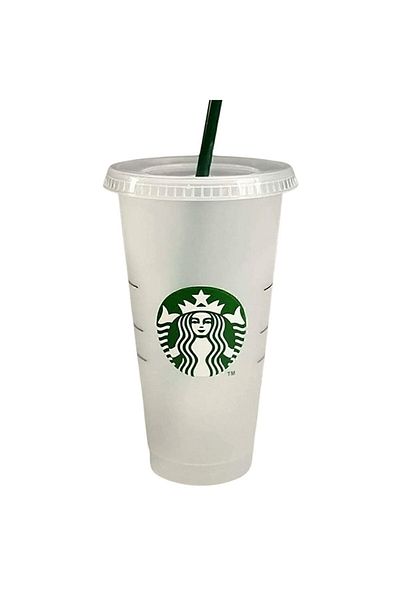Starbucks ® زجاج سفري للمشروبات الباردة المثلجة سعة 710 مل سعة 24 أونصة كوب بارد للتنقل Greenbox