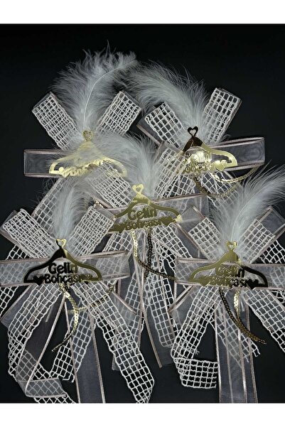 Leyli Kına Gelin Bohçası Için 'gelin Bohçası' Yazılı 5 Adet Pudra Bohça Çiçeğ...