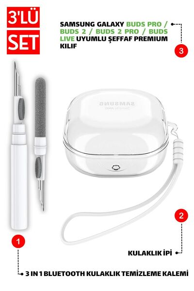 EWEC Samsung Galaxy Buds Pro - Buds 2 -Buds 2 Pro - Buds Live Kılıf, Kulaklık...