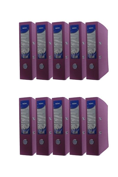 Noki Large Plastic Folder (56411-070) Pink Pack of 10