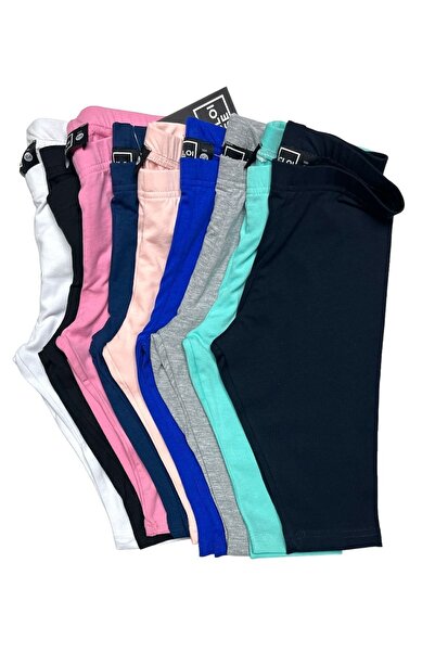 Cloise Leggings Capri pentru copii Baby Blue din bumbac și lycra elastice