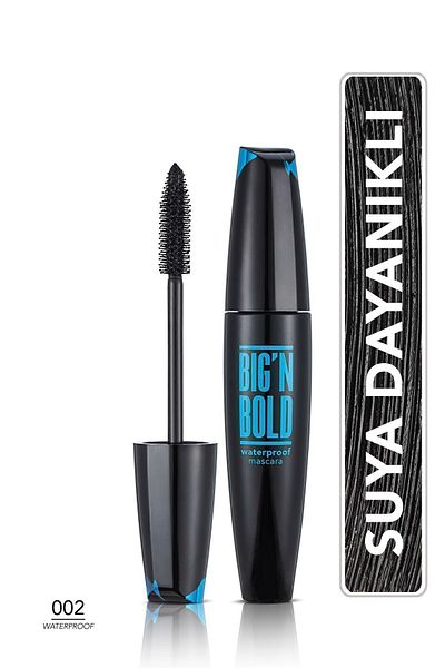 Flormar Waterproof Volumizing Mascara (Black) - Big N Bold Mascara - 002 -8682536040419