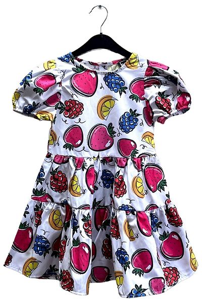Cloise Kids Girls Poplin Strawberry Dress