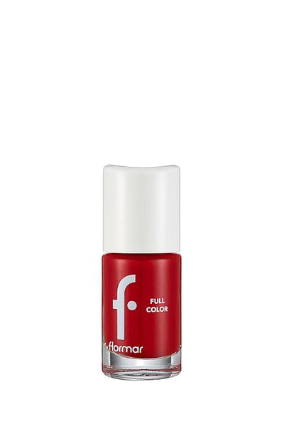 Flormar Shiny Nail Polish Intense Pigmented Full Color Nail Enamel - Fc08 Optimumstic Red - 8690604310449