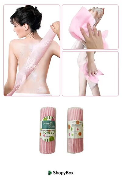 Banyo lifi Sırt Banyo Duş Kesesi, Uzun Banyo Vücut Yıkama Peeling Lifi