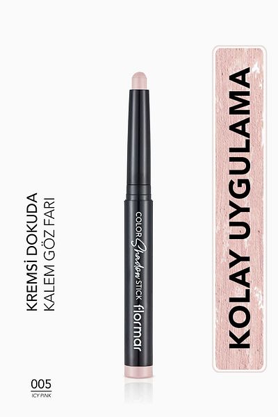 Flormar Suya Dayanıklı Işıltılı Kalem Far -color Shadow Stick - 005 Icy Pink- 8682536039451
