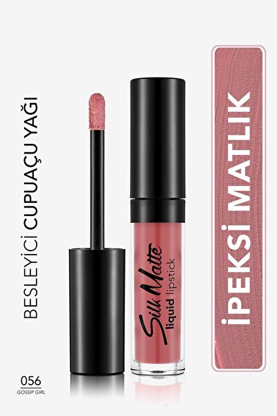 Flormar Kadife Dokulu Likit Mat Ruj (MOR) - Silk Matte Liquid Lipstick - 056 Gossıp Gırl - 8682536033008