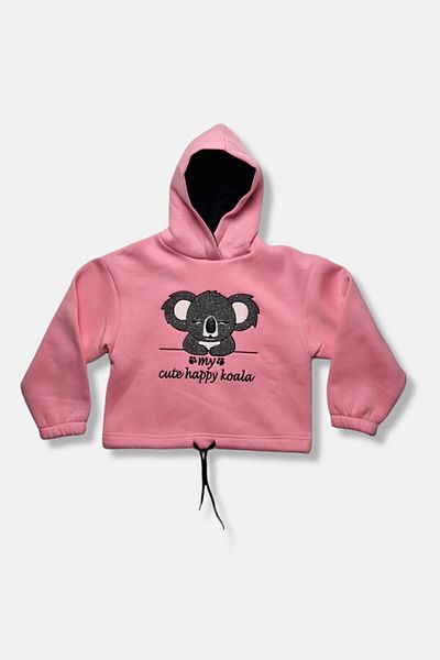 Cloise Pulover pentru fetiță, cu glugă, cu broderie Happy Koala