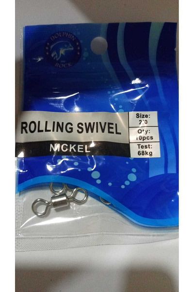 Dolphin Nickel Color Rock Rolling Swivel Swivel