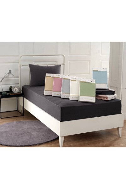 Altın Yaprak Single Elastic 100% Cotton Combed Sheet + 1 Pillow Case (50x70 cm)